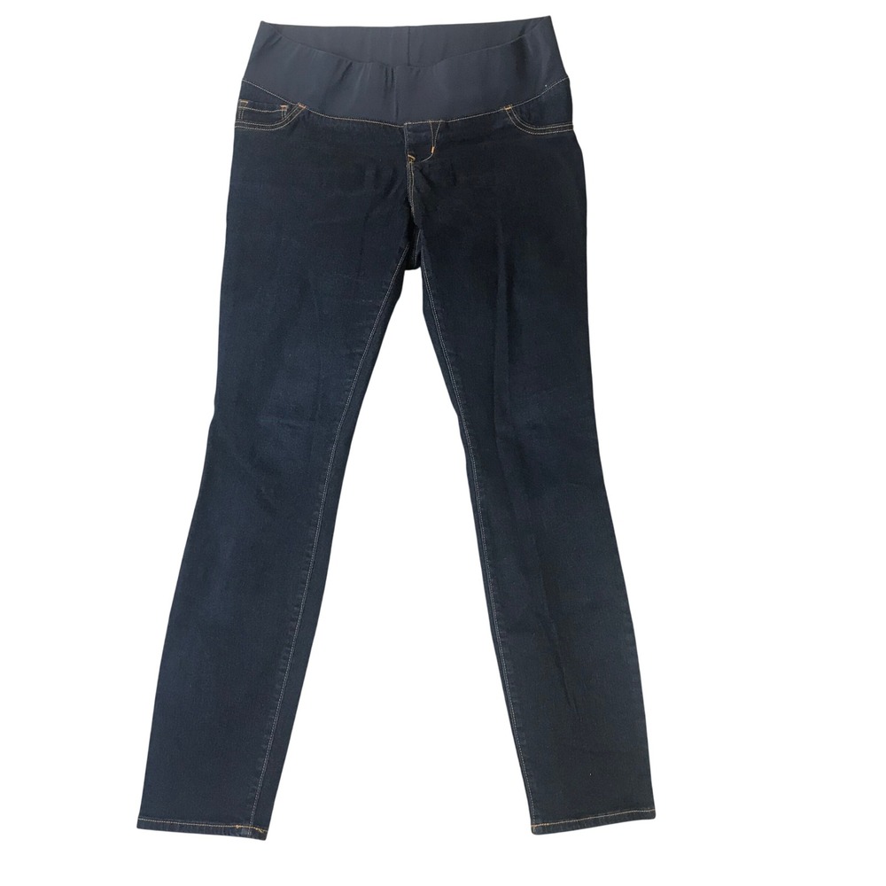 Old Navy Maternity Jean Women 6 Dark Wash Low Panel Skinny Denim Comfort Stretch